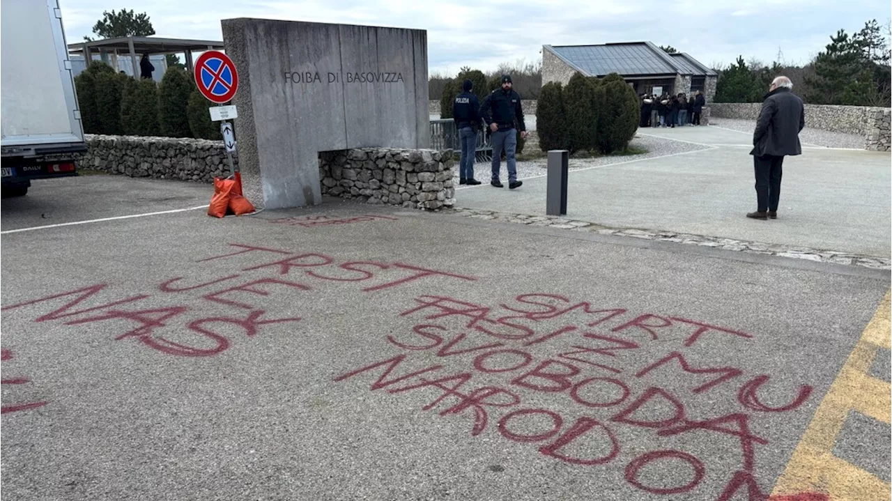 Scritte offensive alla Foiba di Basovizza