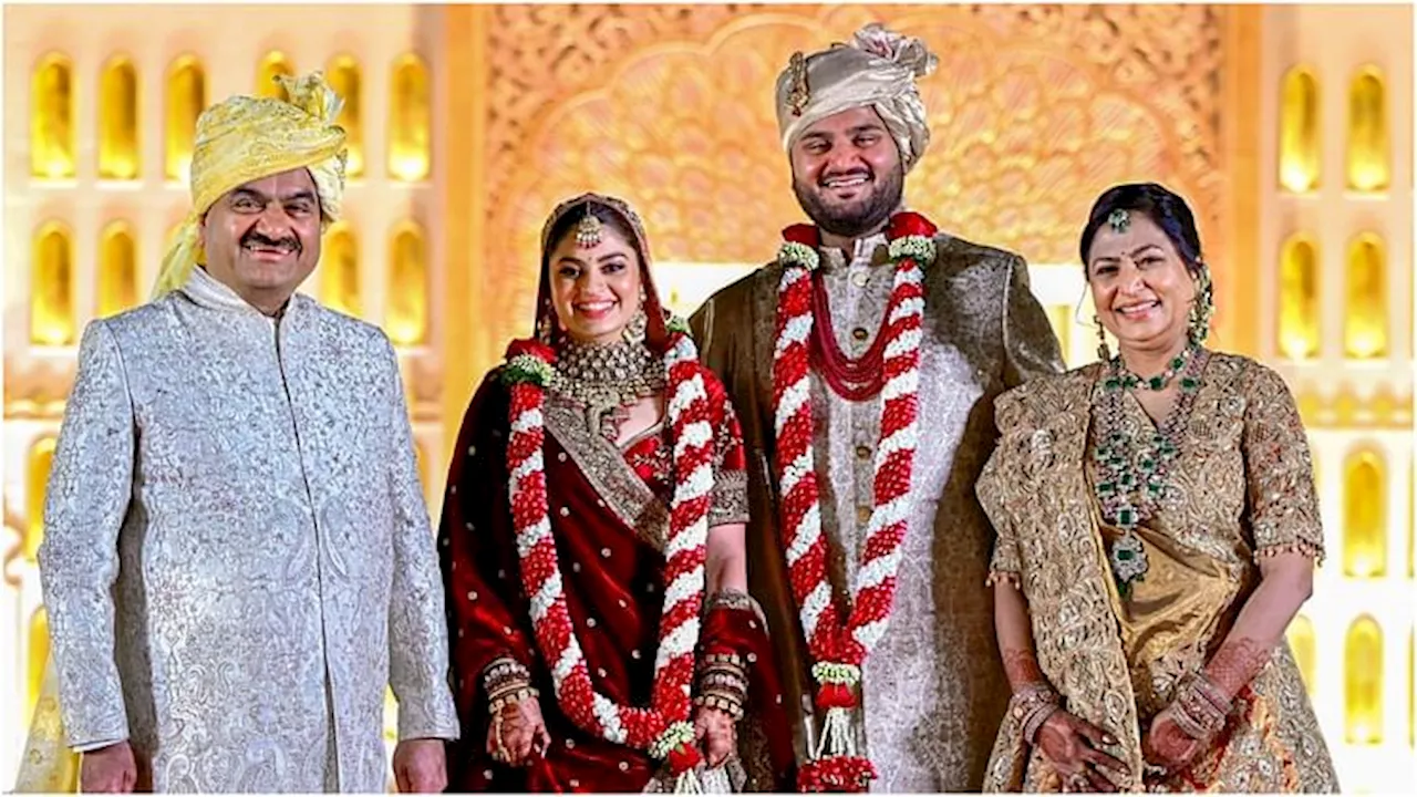 Gautam Adani Son Jeet Adani Wedding Photos