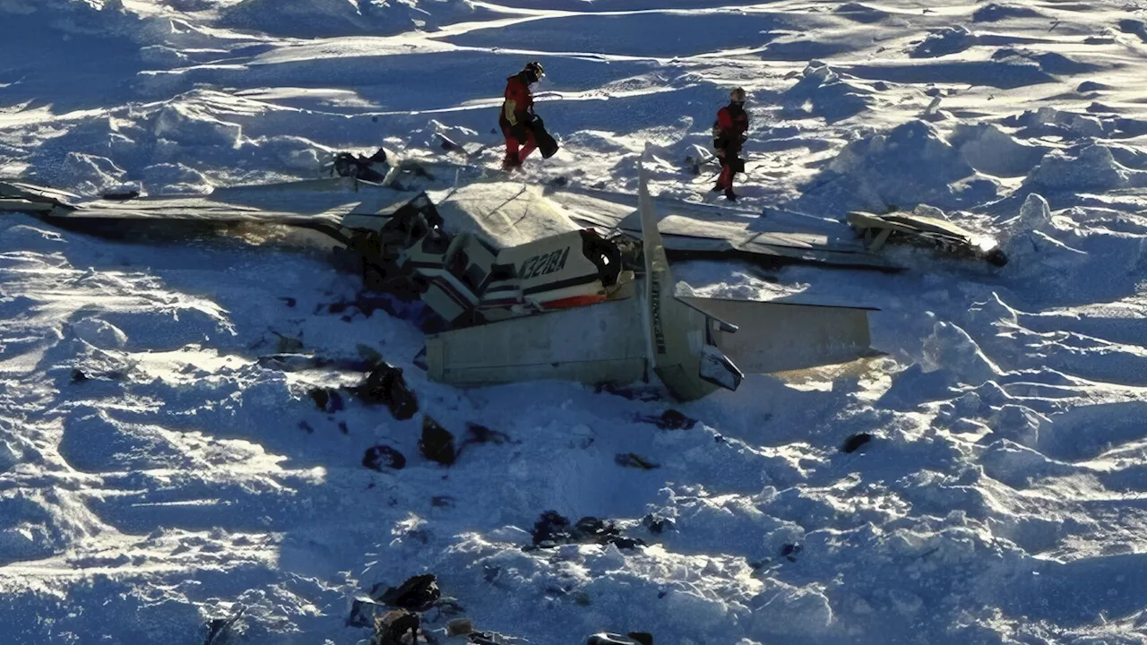 Crews rush to recover commuter plane found crashed on Alaska sea ice before expected snow and wind