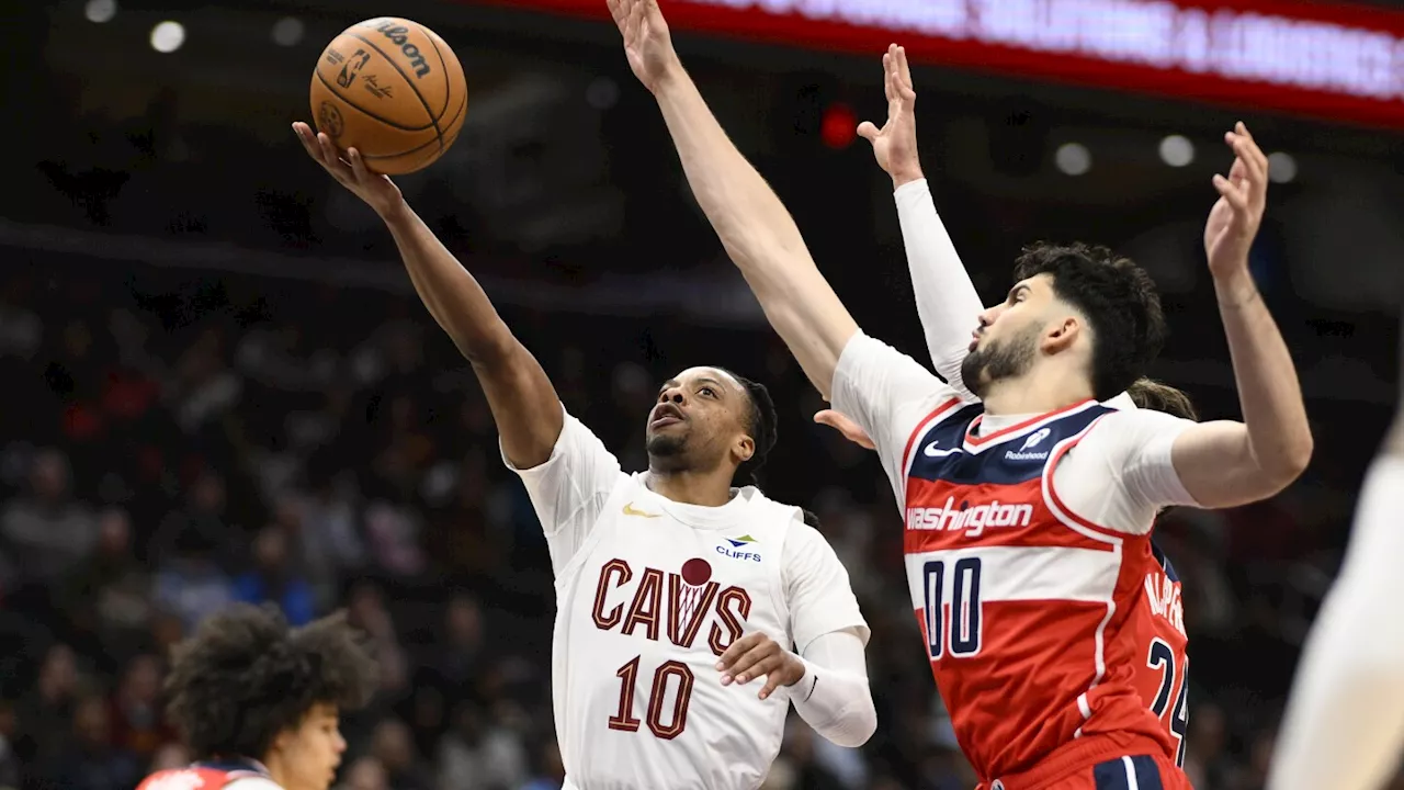 Mitchell and Mobley help Cavaliers pull away from Wizards, 134-124