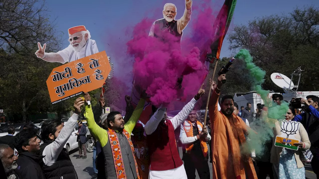 Modi’s BJP ahead in Delhi election race