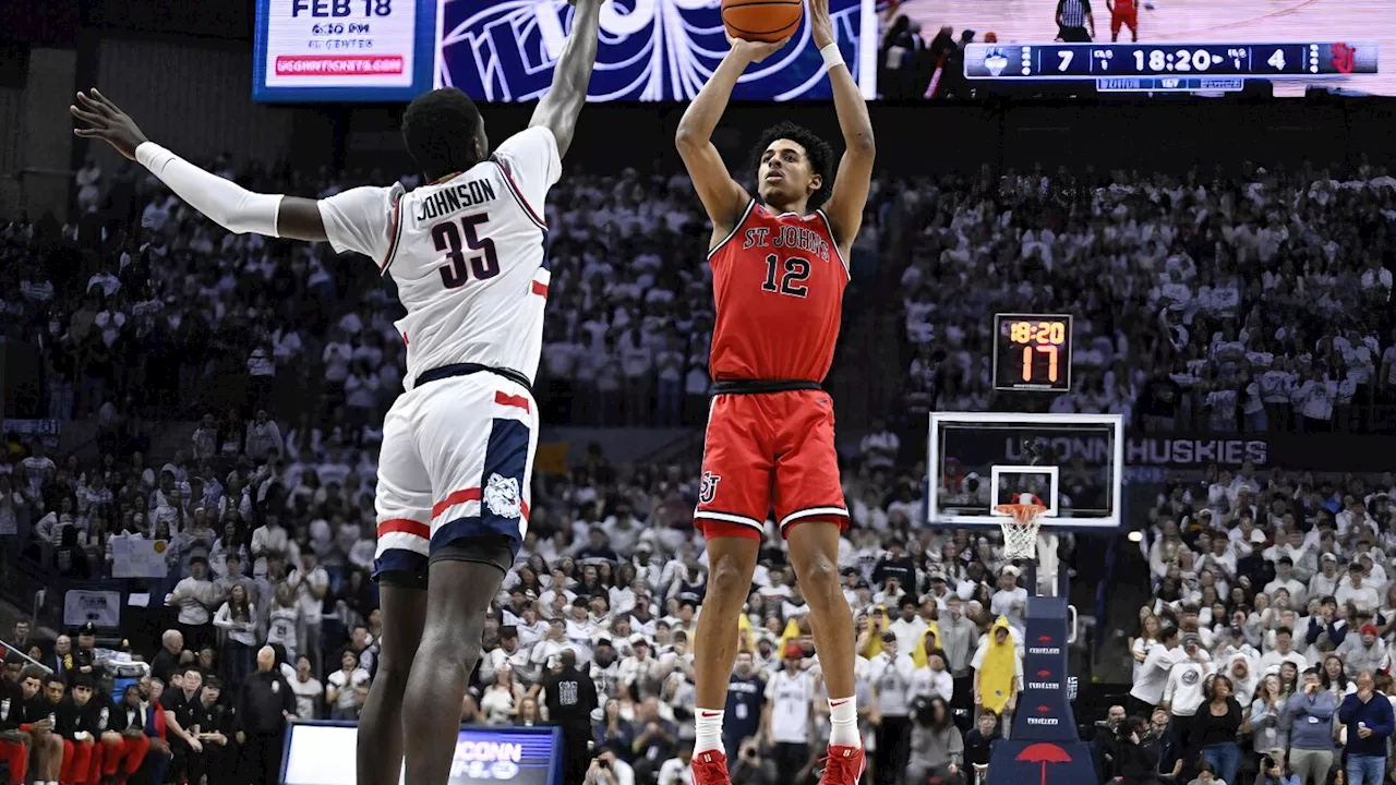 RJ Luis and Kadary Richmond rally No. 12 St. John's to 68-62 victory over No. 19 UConn