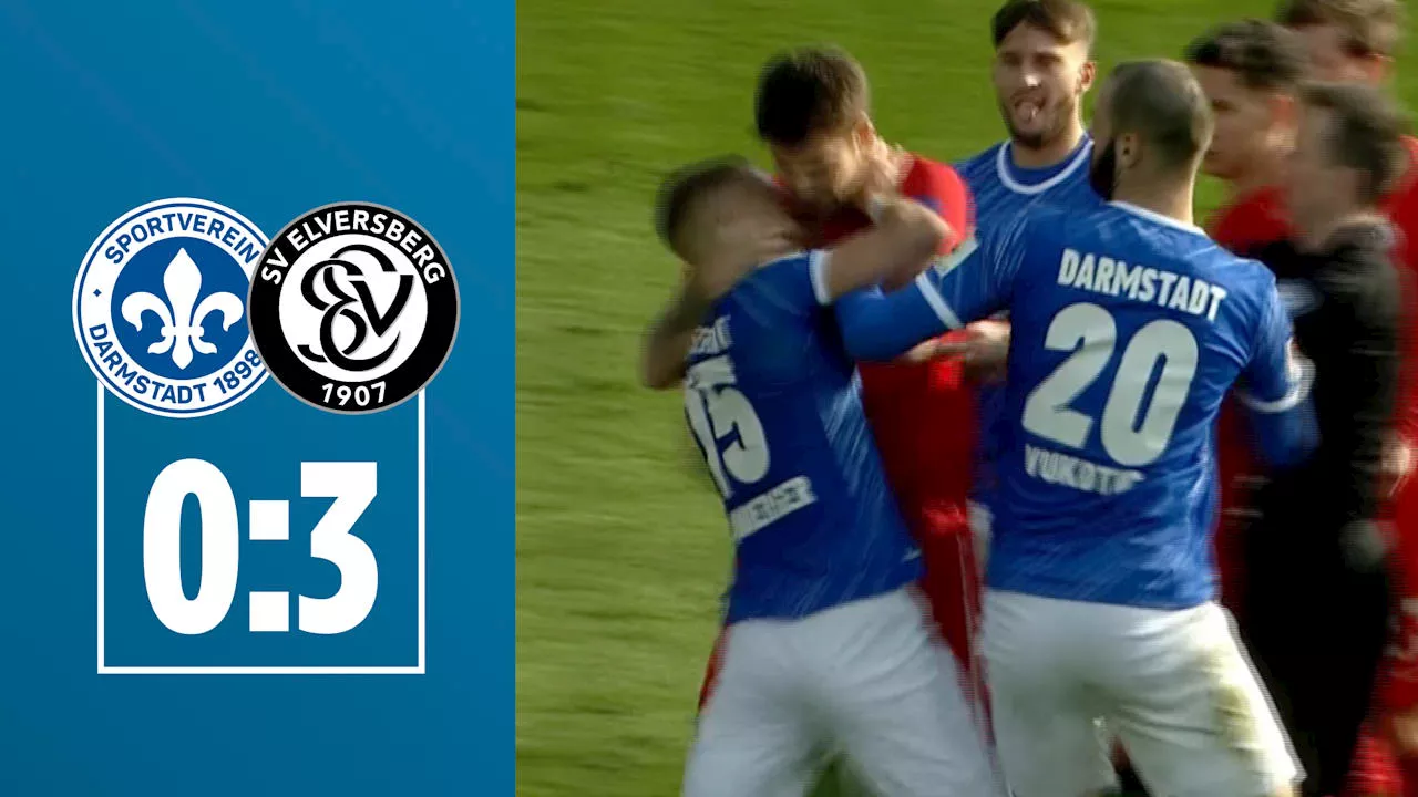 Highlights Darmstadt-Elversberg: Hier den Prügel-Skandal gucken