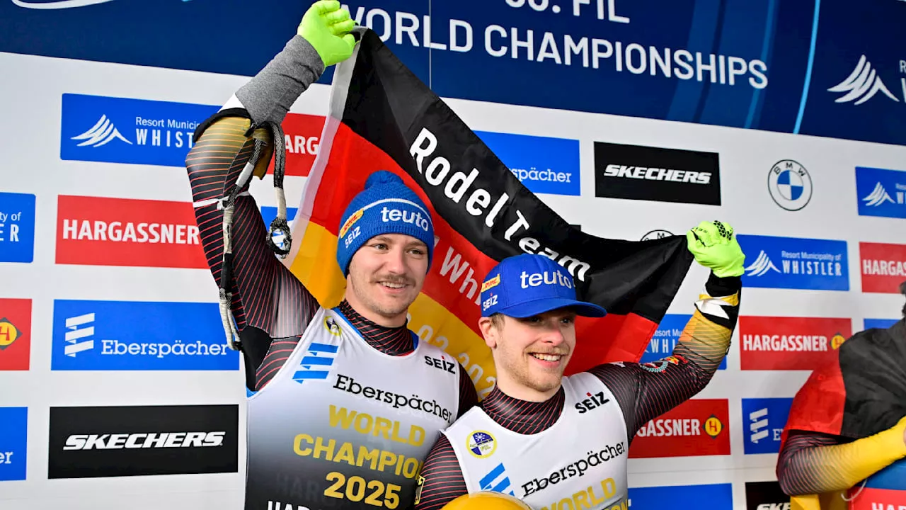 WM in Kanada: Sensations-Gold für deutsches Rodel-Duo