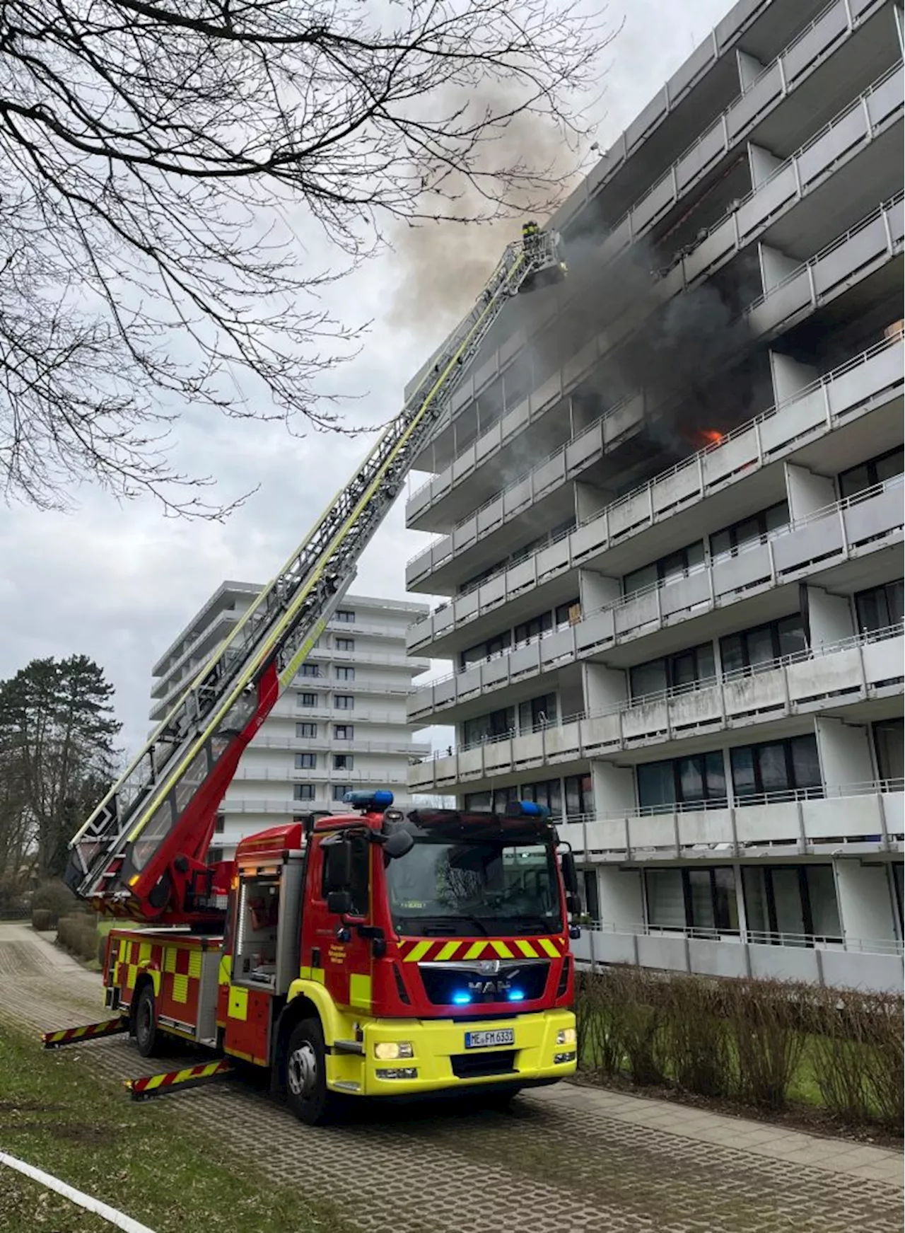 Wohnungsbrand mit Explosion in Mettmann