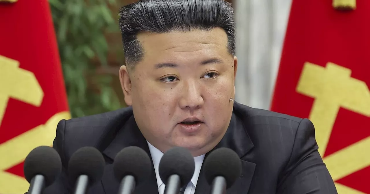 Kim Jong Un Addresses Meeting in Pyongyang