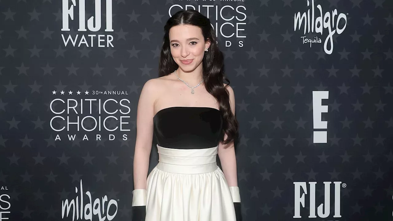 Anora star Mikey Madison wows as she FINALLY arrives at Critics Choice Awards 2025 after running...