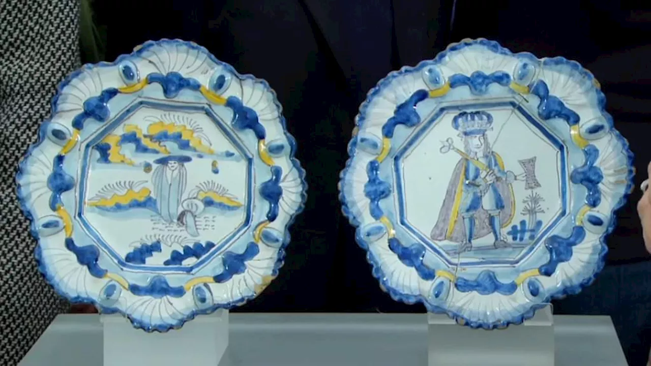 Cracked plates brought to Antiques Roadshow in humble handbag sell for jaw-dropping amount after...