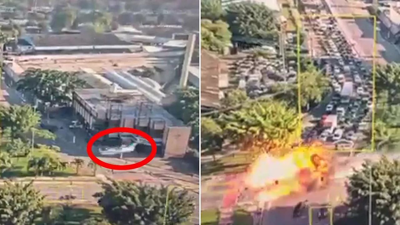 Plane shown exploding in fireball on Brazil city street in horror crash