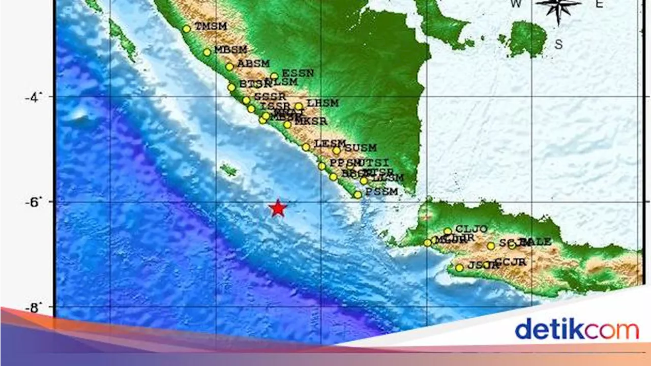 Gempa Bumi Magnitudo 5,2 Guncang Lampung