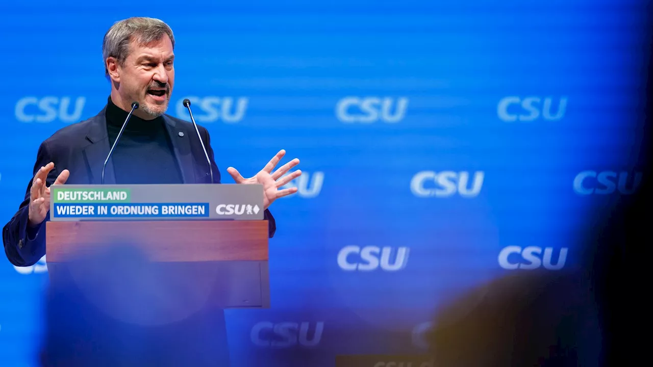 CSU-Parteitag in Nürnberg - Söder legt Kirchen mehr politische Zurückhaltung nahe