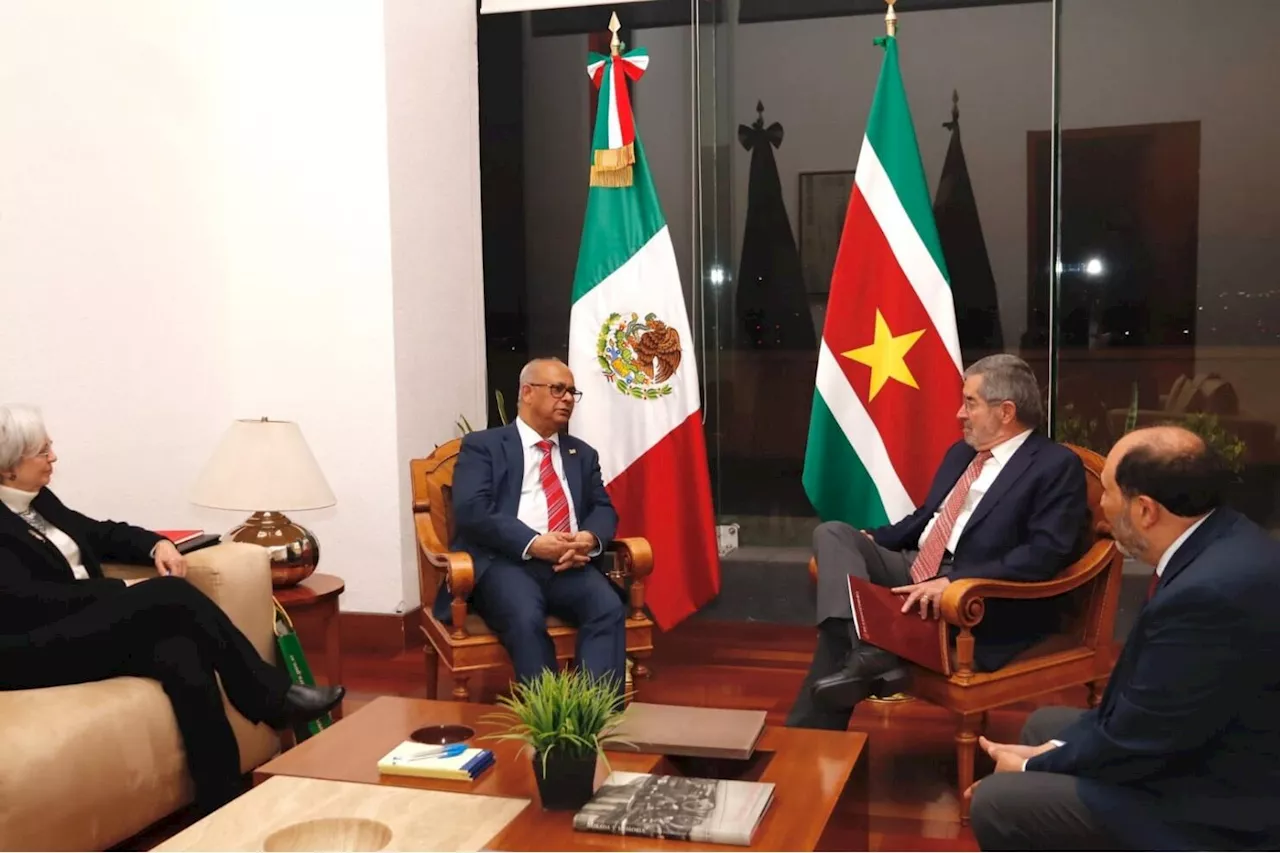 Canciller De la Fuente y ministro de Surinam revisan proyectos; acuerdan profundizar relación bilateral