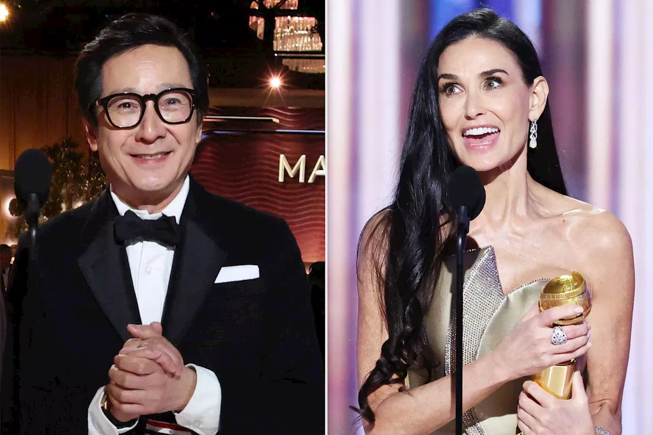 Ke Huy Quan 'Teared Up' When Demi Moore Won Her First Golden Globe