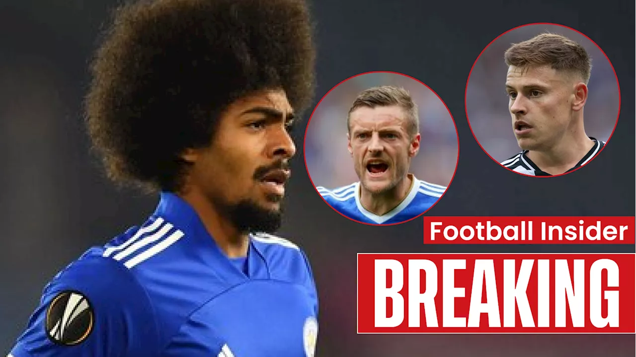 Harvey Barnes and Jamie Vardy react Hamza Choudhury’s message