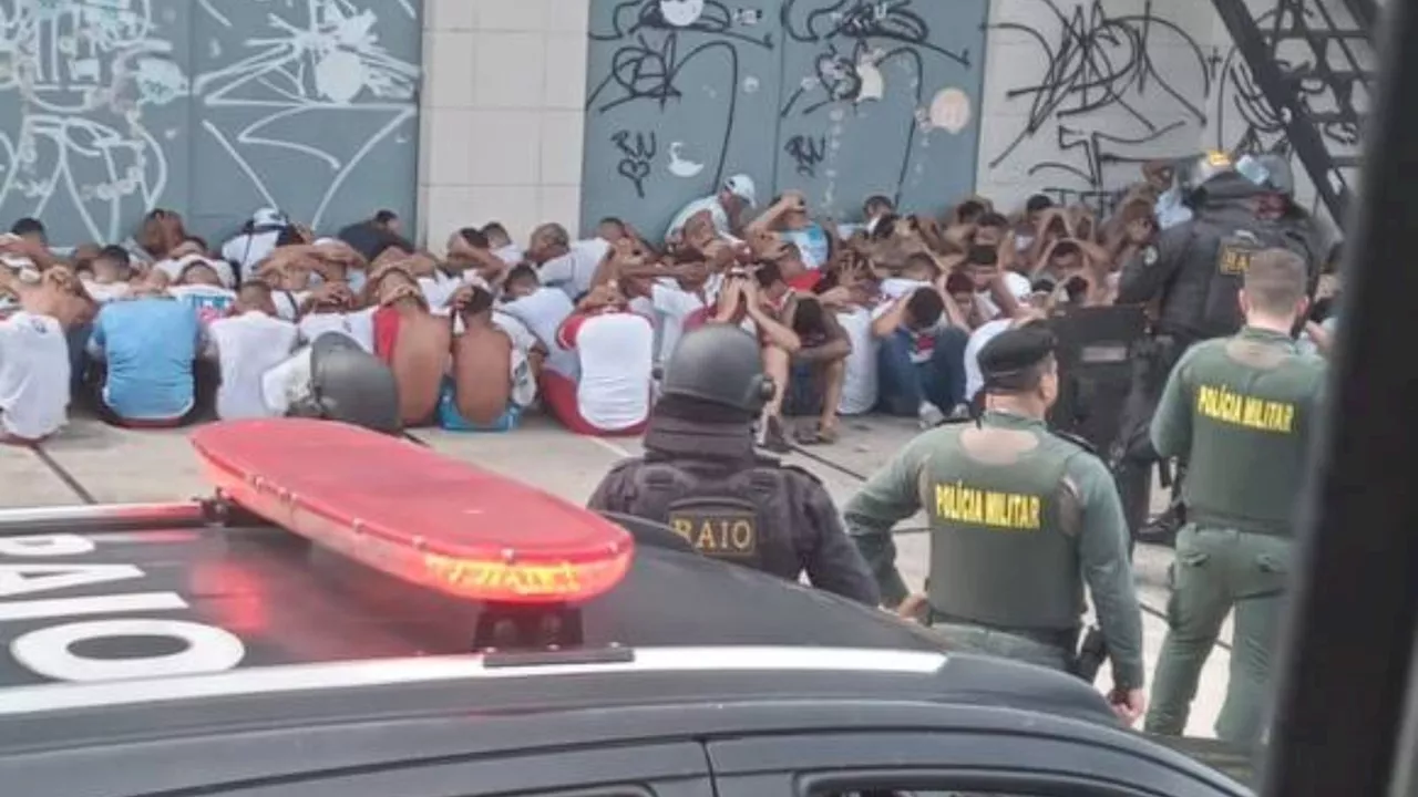 Torcedores de Fortaleza e Ceará entram em confronto, e 60 são detidos; vídeo