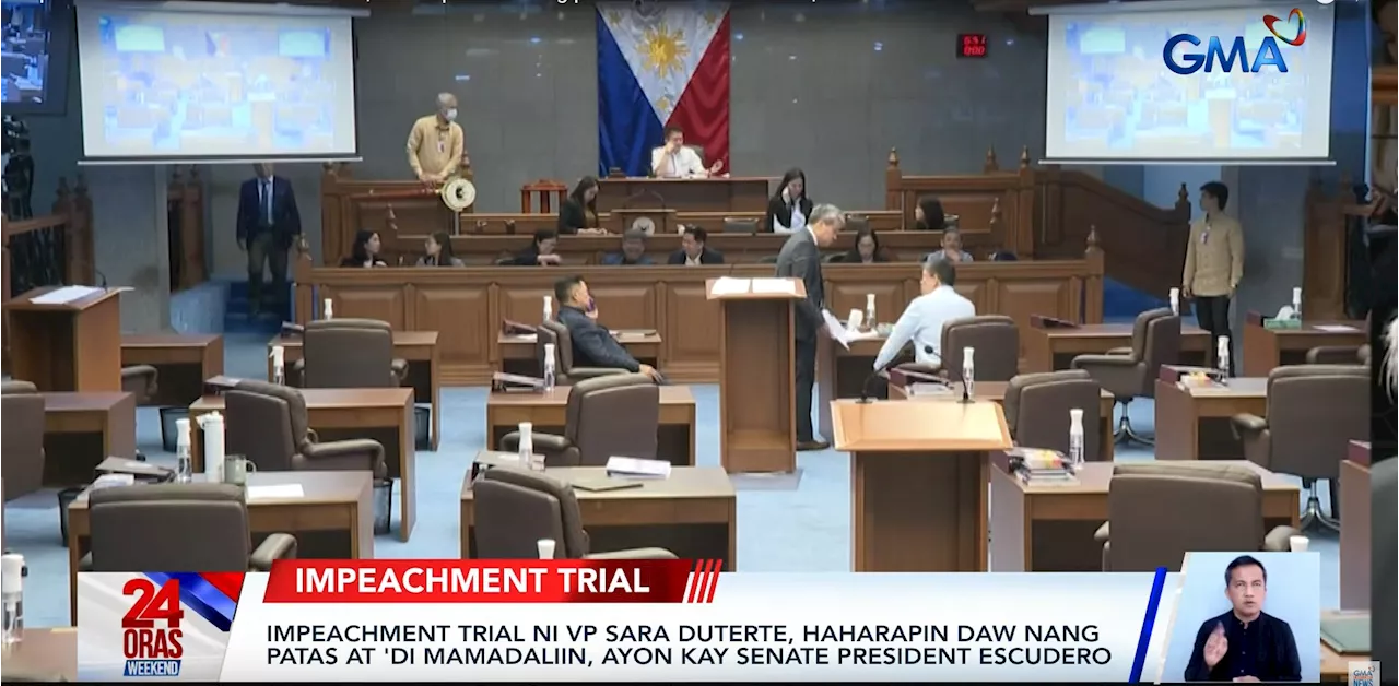 Escudero: Senate will not rush VP Sara’s impeachment trial