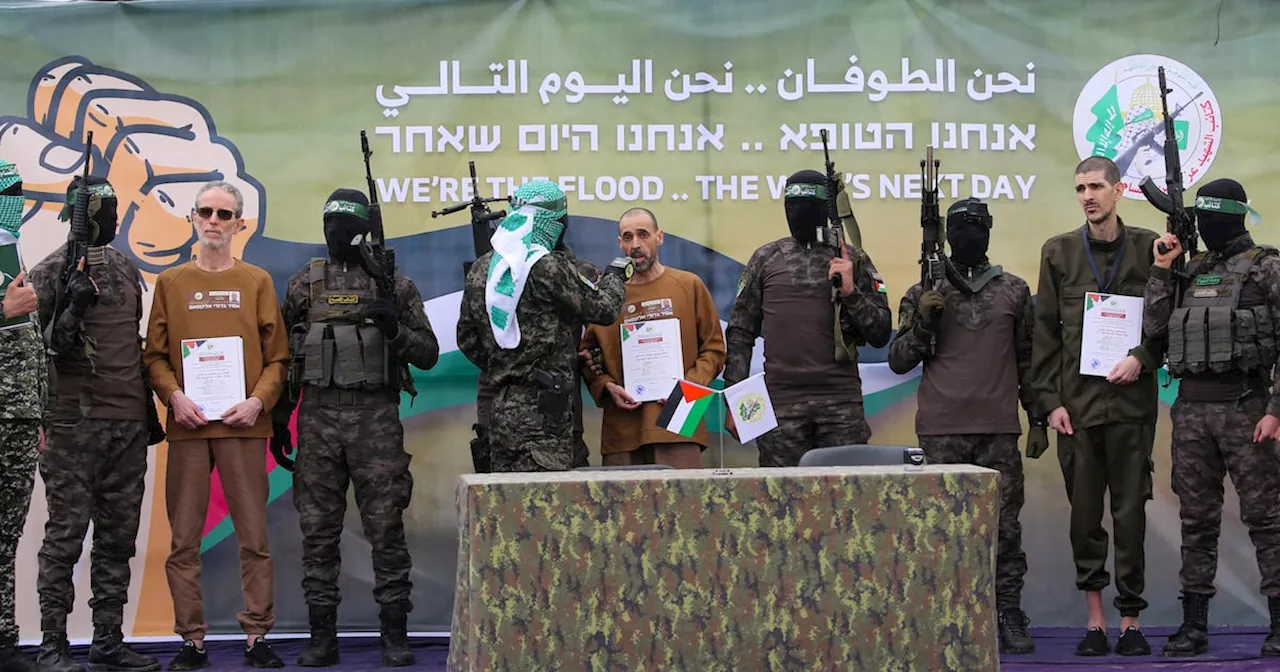 Hamas releases three Israeli hostages in central Gaza