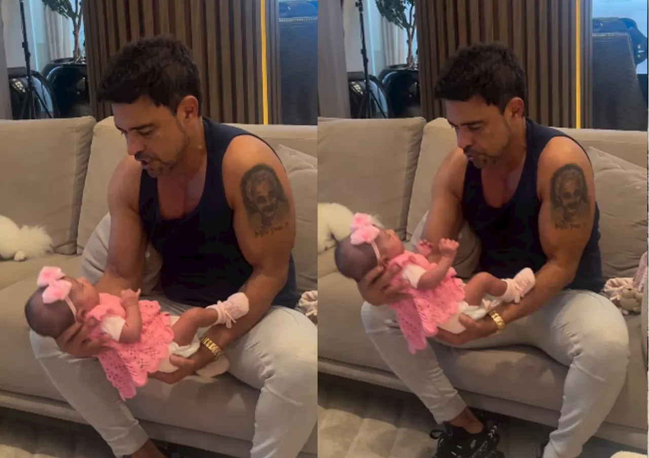 Zezé Di Camargo brinca com filha que tem com Graciele Lacerda: 'Não basta ser pai, tem que participar'; vídeo