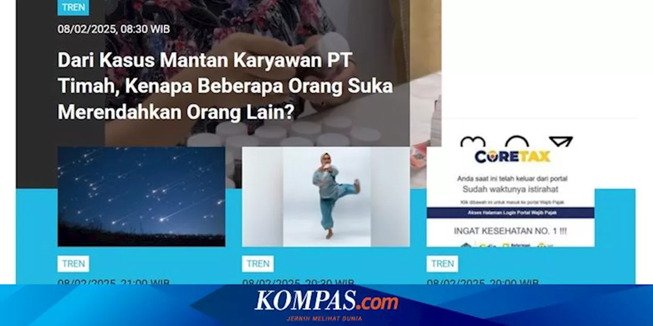 Kanal Tren Trending Minggu Ini: Alasan Merendahkan Orang Lain hingga Korupsi Jiwasraya