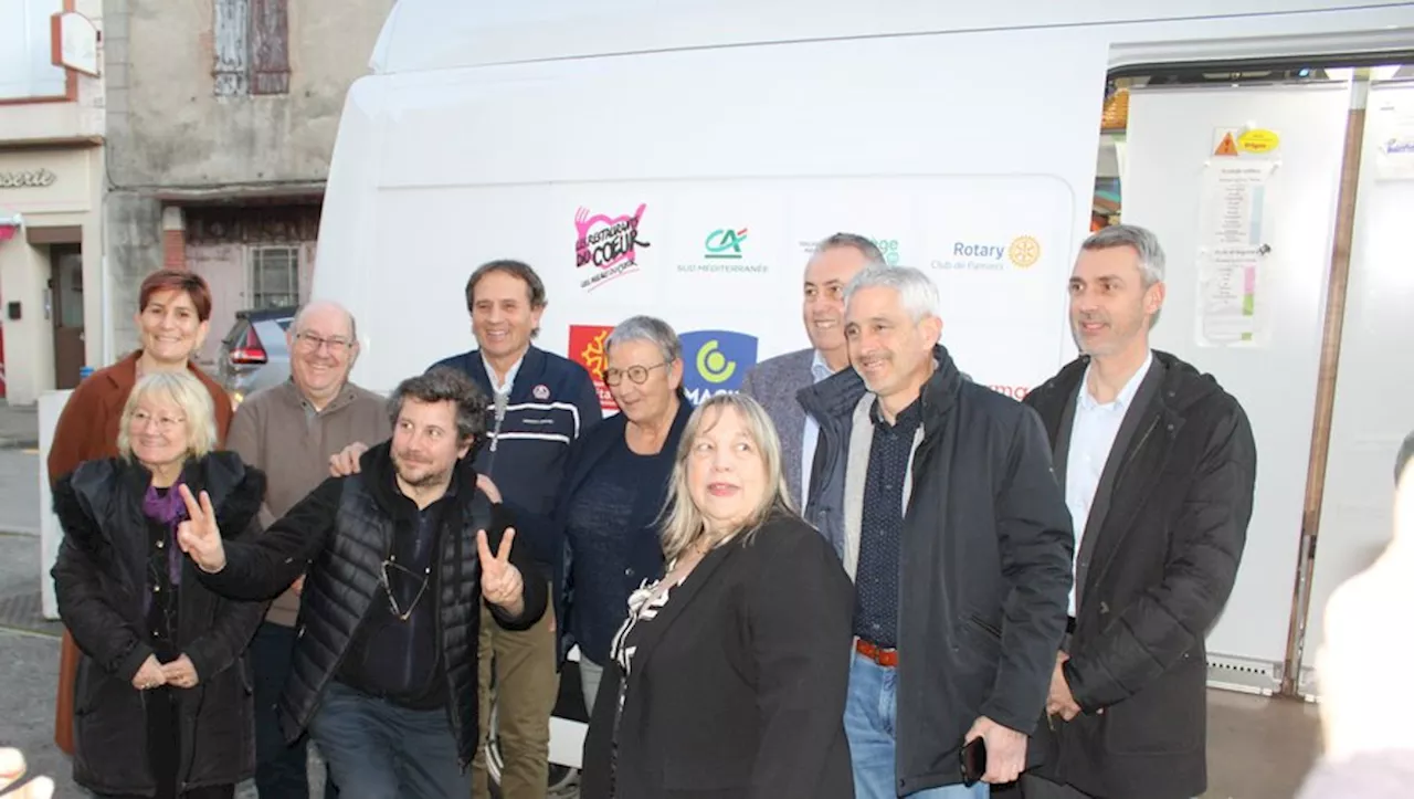 Inauguration du Nouveau Véhicule Itinérant des Restos du Coeur à Varilhes