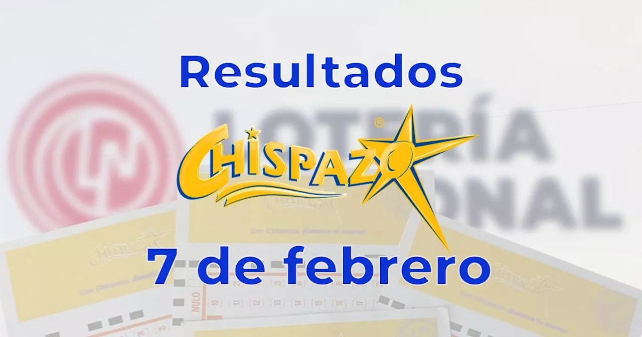 Resultados del Chispazo de hoy 7 de febrero del 2025. Ve los números ganadores