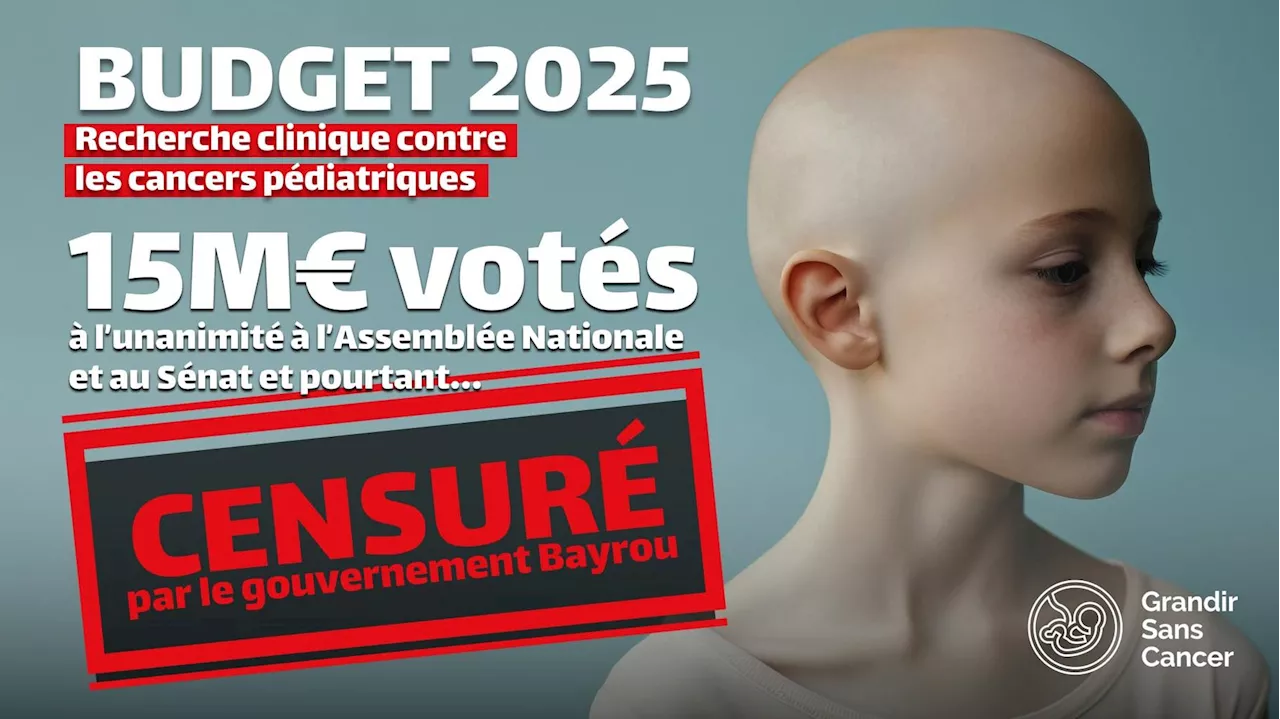 Cette économie de 15 millions sur les cancers pédiatriques dans le budget 2025 passe (très) mal