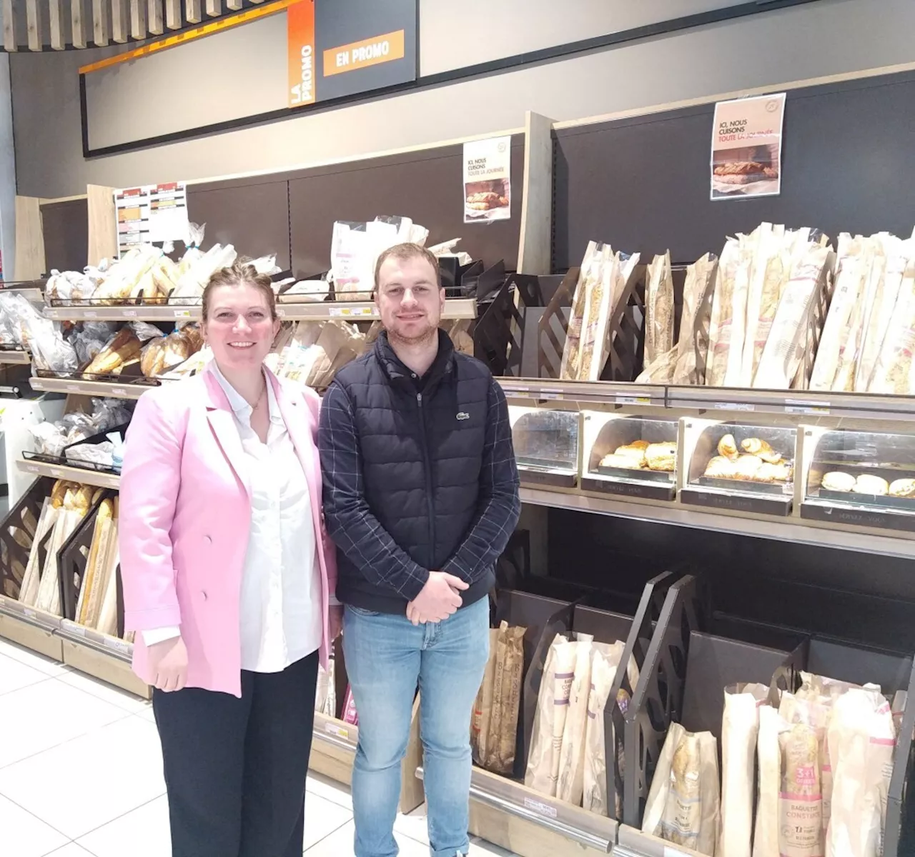 Pauline Beziaud et Victor Marsot prennent les rênes de l'Intermarché de Lessay