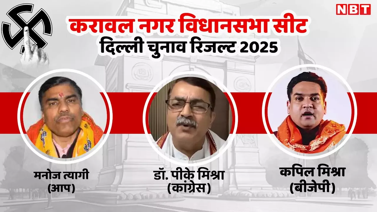 Karawal Nagar Election Result 2025 Live: करावल नगर में बीजेपी का परचम लहरा पाएंगे कपिल मिश्रा या आप करेगी वापसी?