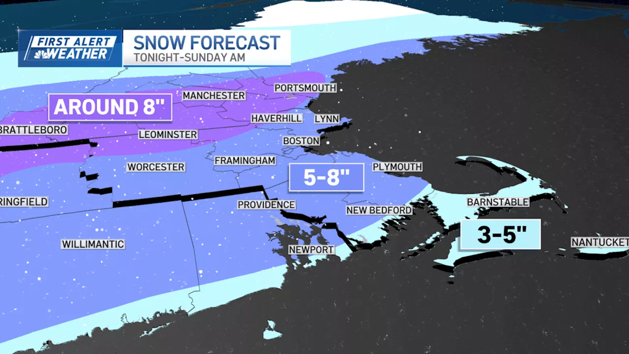 Track the snow moving into New England, see latest snowfall total maps