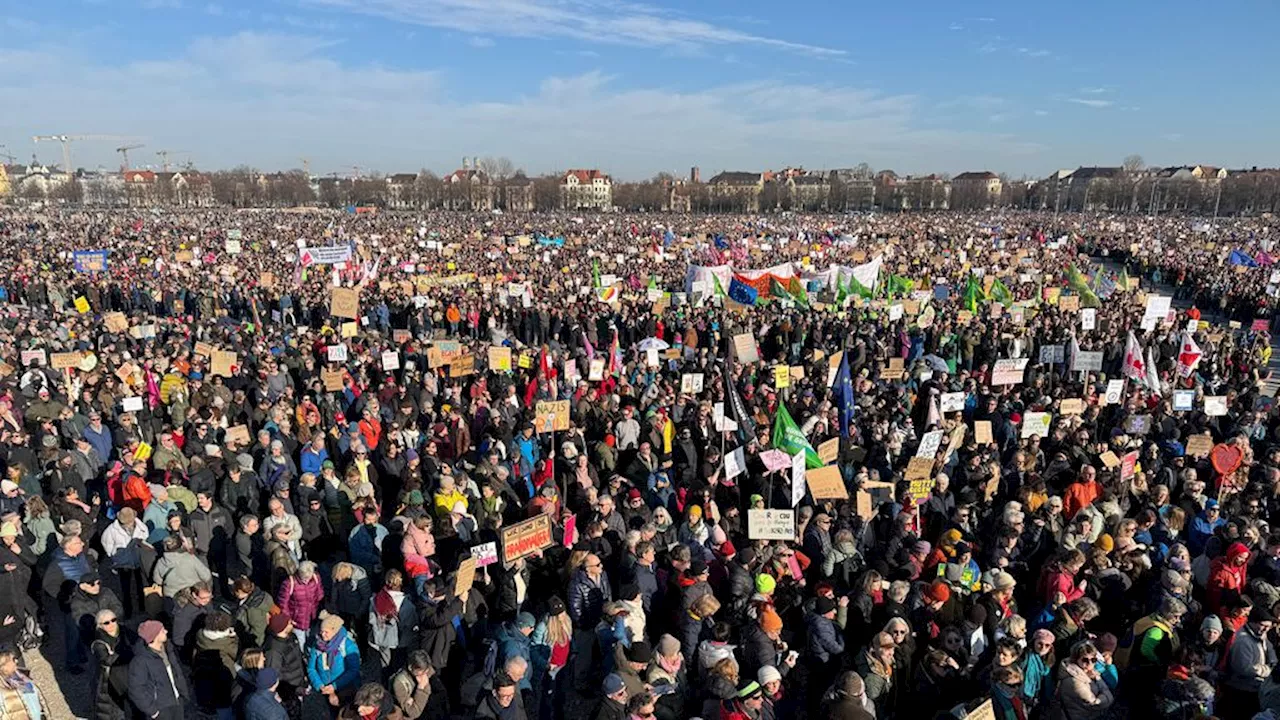 200.000 Mensen Protesteren Tegen Samenwerking met AfD in München