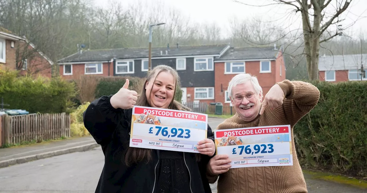 Cotgrave Father and Daughter Win Almost £77,000 Each in People's Postcode Lottery