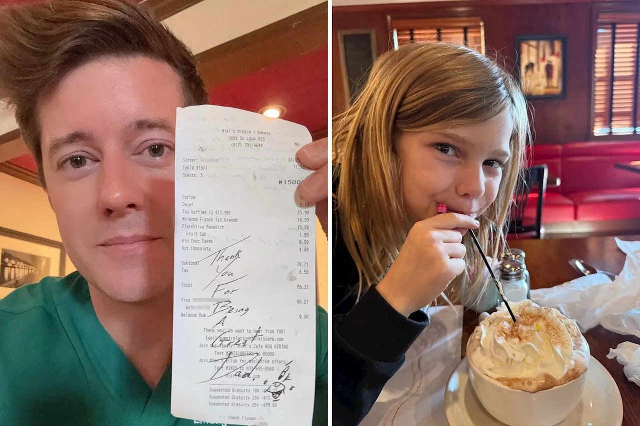 Man stunned when stranger at restaurant pays $85 breakfast bill