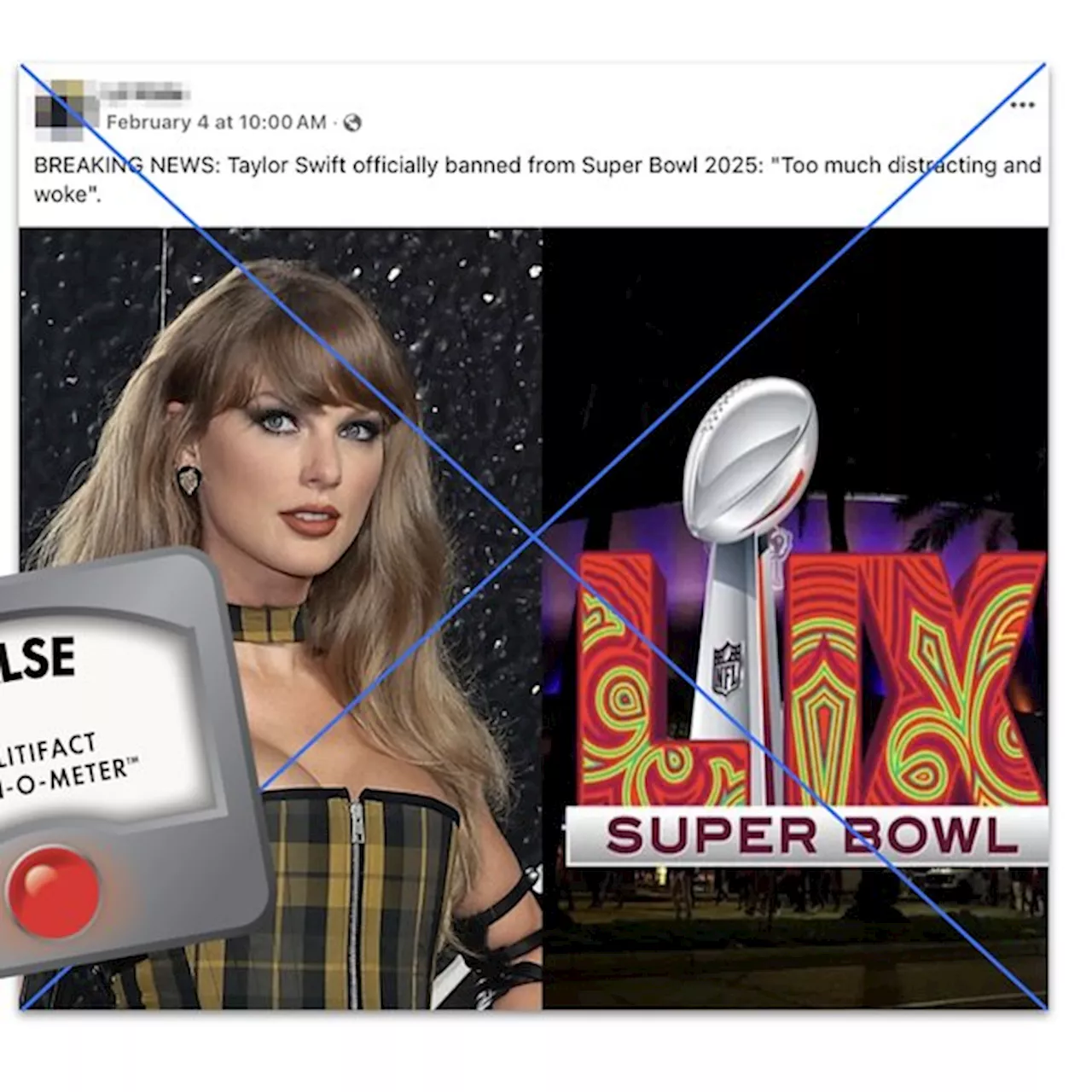 Taylor Swift was not banned from Super Bowl LIX