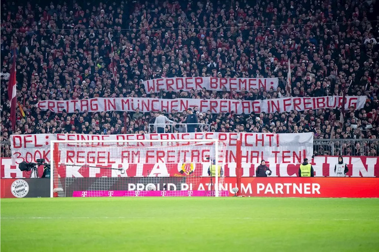 FC Bayern München: Werder- und FCB-Fans mit DFL-Schmähgesängen und Protestbannern