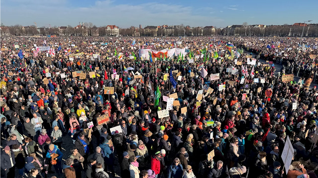 Más de 200.000 personas se manifiestan en Múnich contra un posible pacto con la ultraderecha AfD