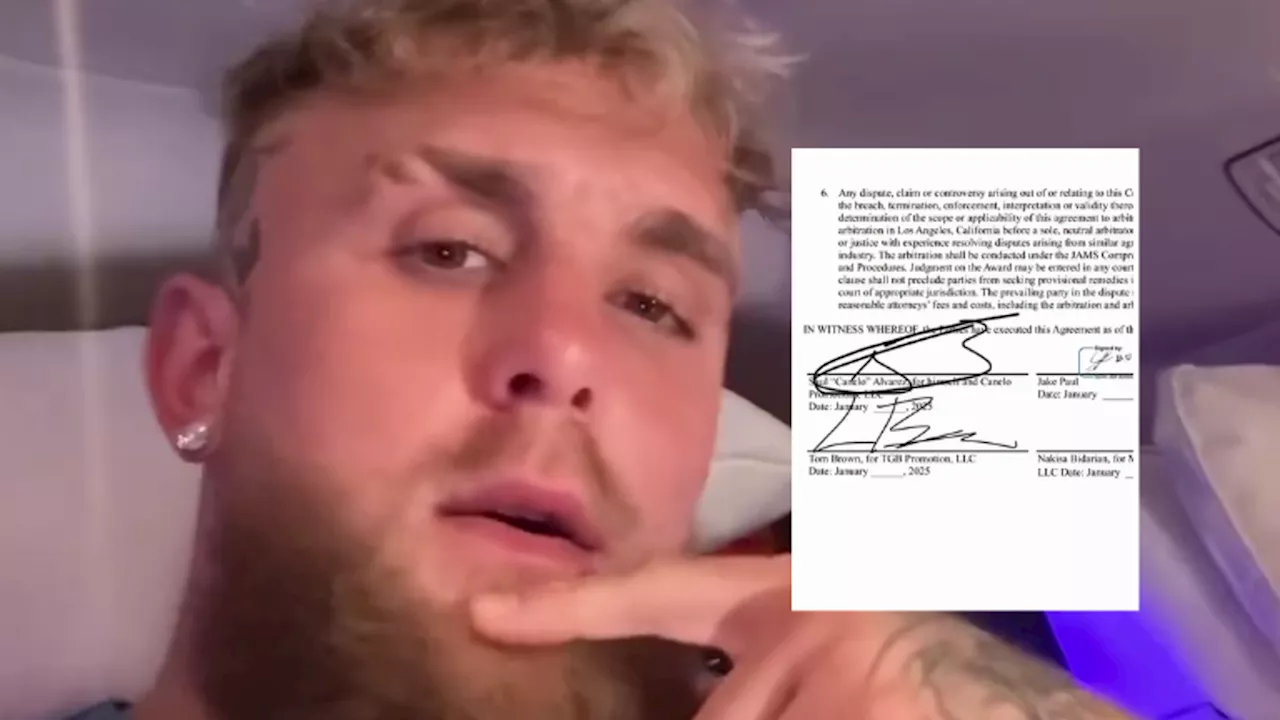 Jake Paul 'exposes' Canelo Alvarez with unseen details of fight agreement as Mexican legend releases statement