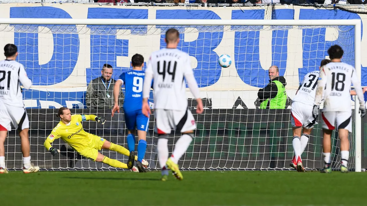 Magdeburg unterliegt Nürnberg in letzter Sekunde