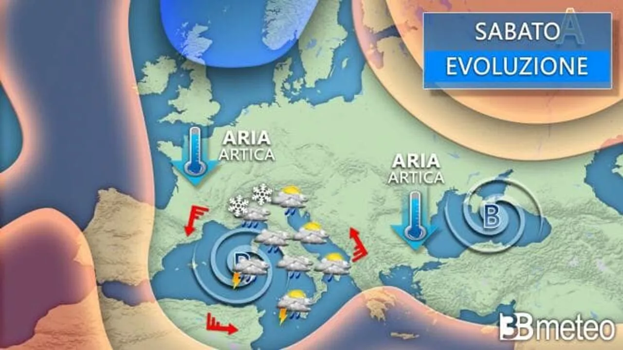 Correnti Gelide e Neve: Maltempo Dominerà l'Italia nel Weekend