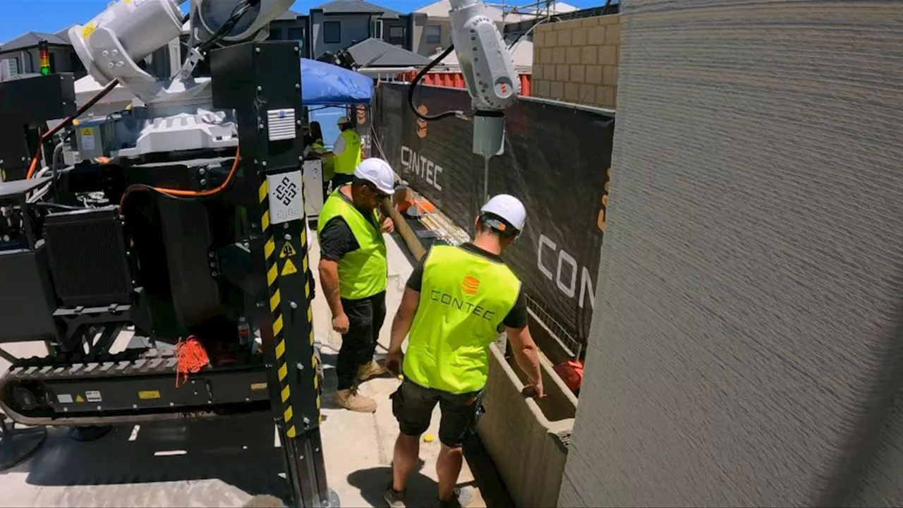 New 3D-printed home under construction in Perth using state’s first wall-building robot