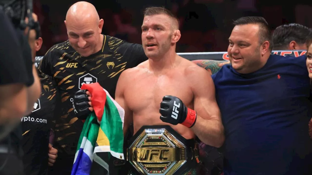 Dricus Du Plessis takes down UFC villain Sean Strickland in Sydney bloodbath