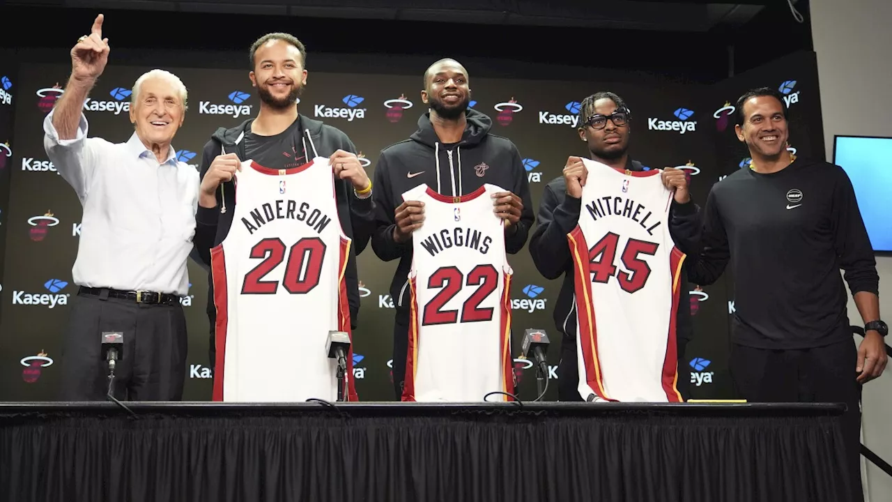 Heat officially welcome Wiggins, Mitchell and Anderson to the team after last week's Butler trade