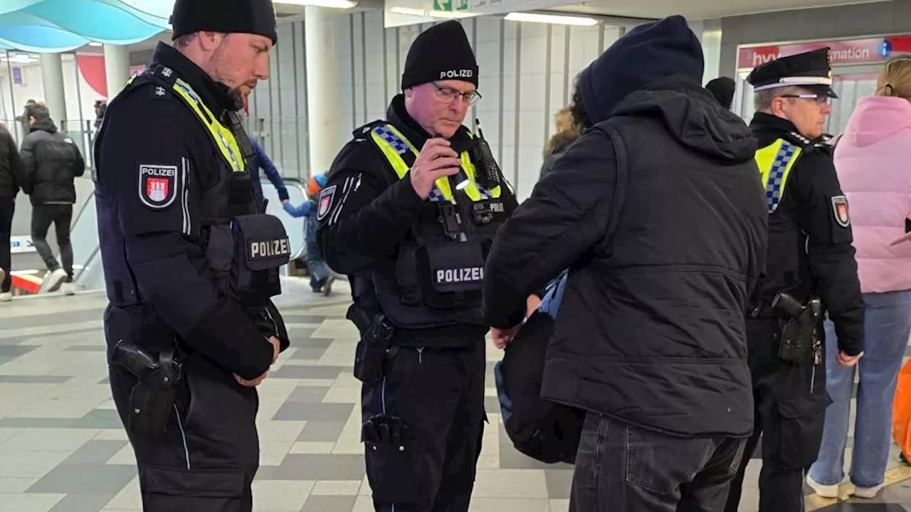 Großkontrolle am Hamburger Jungfernstieg: Messer, Pfefferspray und Drogen sichergestellt