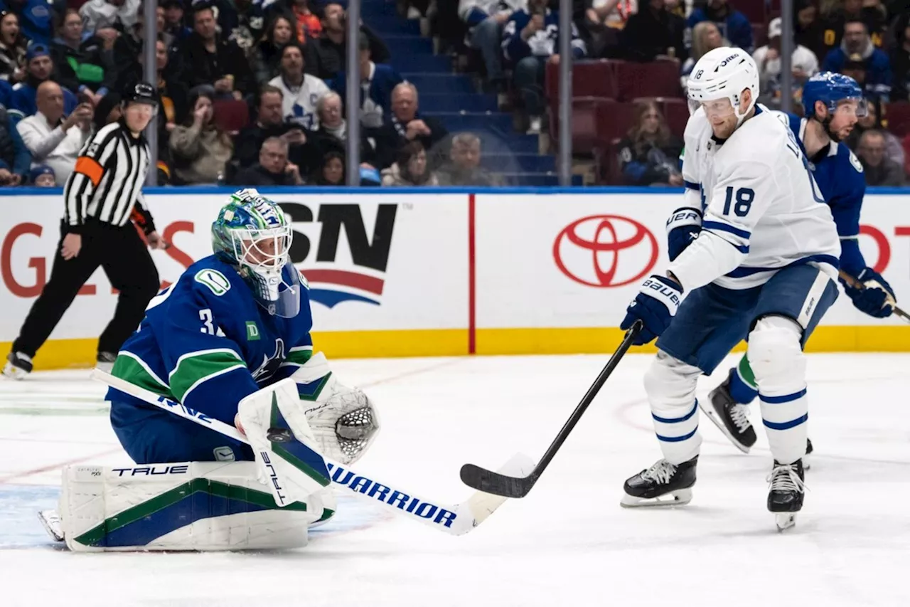 Lankinen provides some relief to Canucks in 2-1 win over Leafs