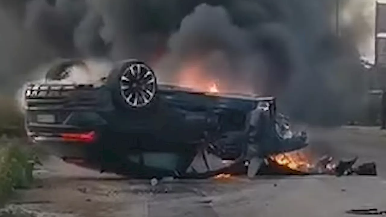 Lamborghini Urus Catches Fire After Crash in Sicily