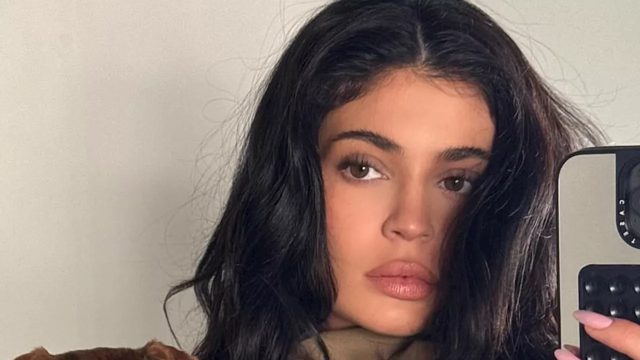 Kylie Jenner shows off her washboard abs in new selfies with her pooch