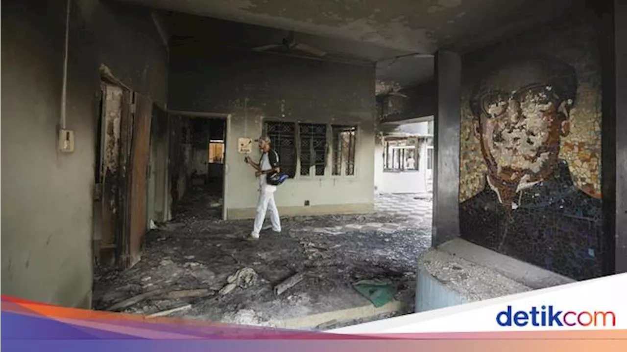 Potret Before-After Rumah Pendiri Bangladesh yang Dibakar Demonstran