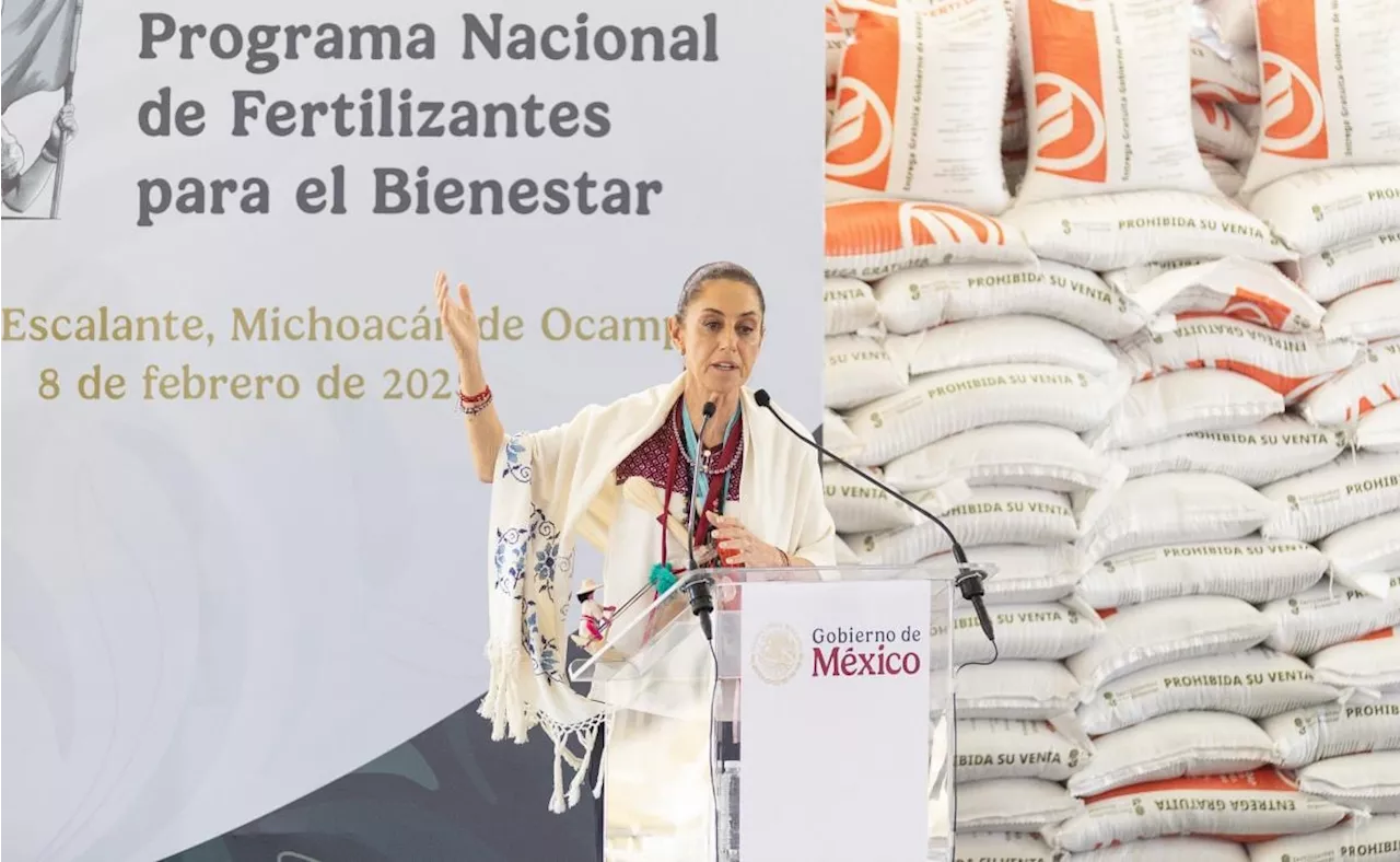 Claudia Sheinbaum lanza programa de fertilizantes gratuitos para campesinos