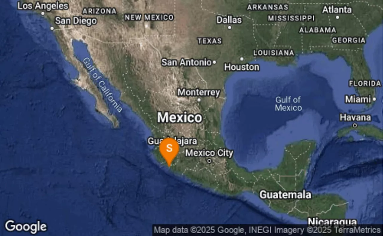 Se registra sismo de magnitud 4.0 al sureste de Tecomán, Colima