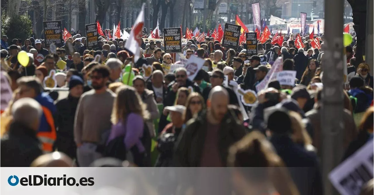 Cientos de personas toman las calles en Madrid para reivindicar que la vivienda no es un negocio