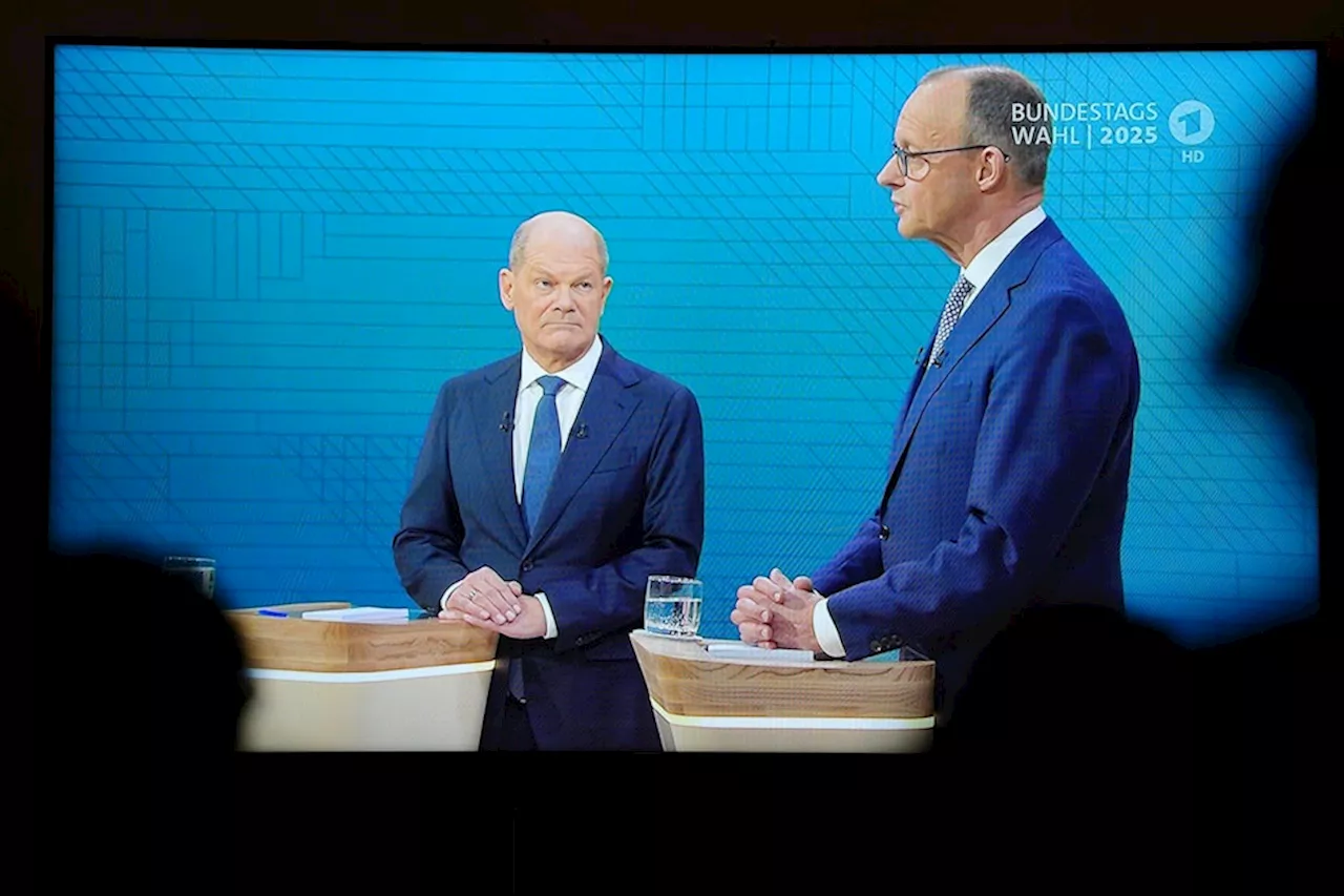 Scholz und Merz liefern sich erstes TV-Duell vor Bundestagswahl